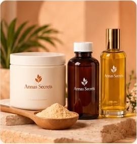 Body Enhancement products with Annas Secrets label