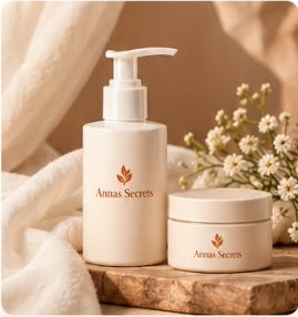 Feminine Care products with Annas Secrets label